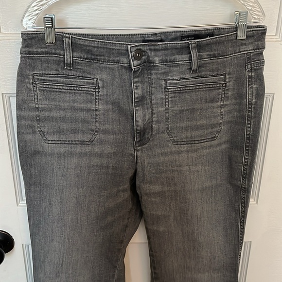 J. Jill High Rise Flare Gray Jeans - Picture 7 of 8